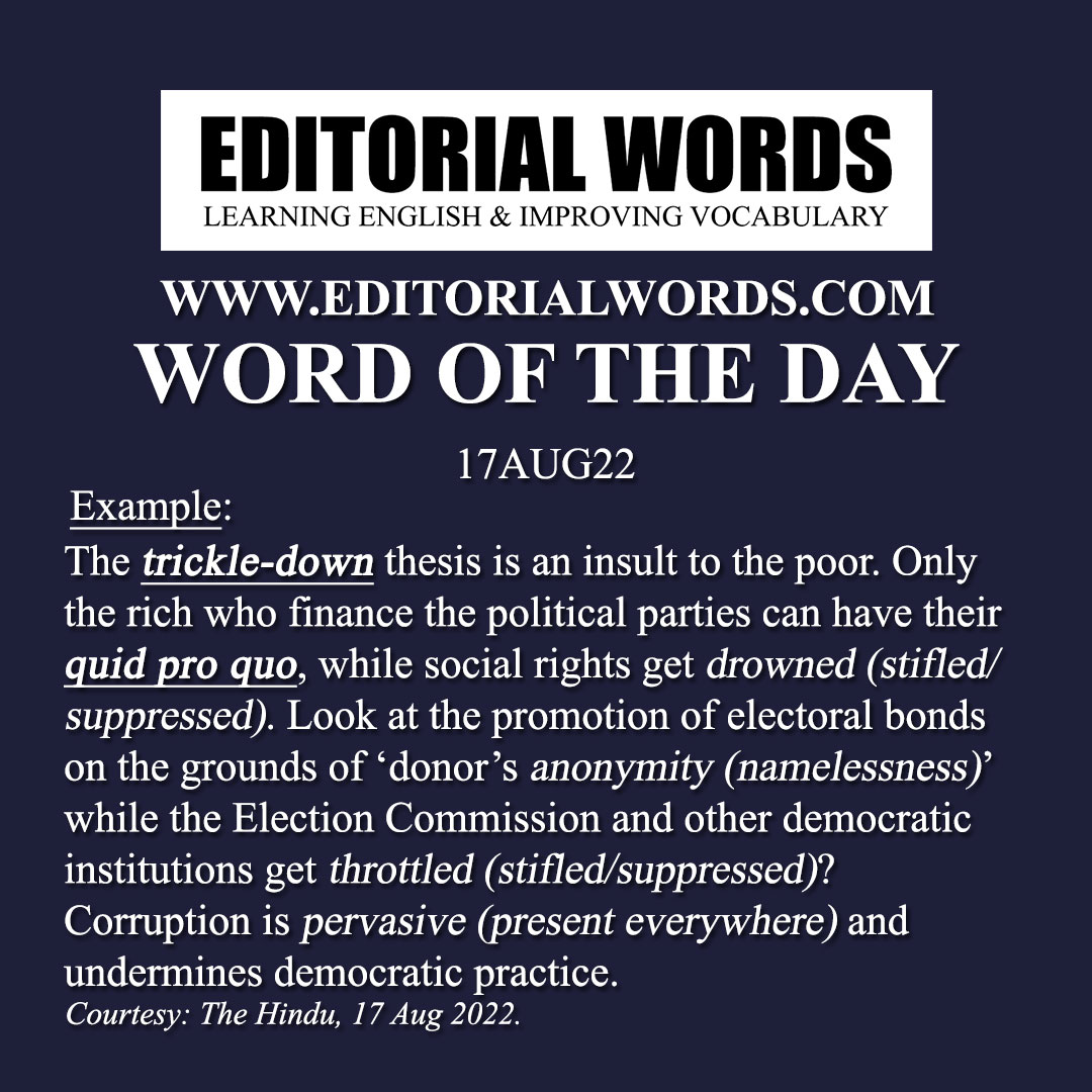 Word of the Day (trickle-down)-17AUG22 Word of the Day (trickle-down)-17AUG22