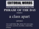 Phrase of the Day (a class apart)-08SEP22