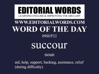 Word of the Day (succour)-09SEP22