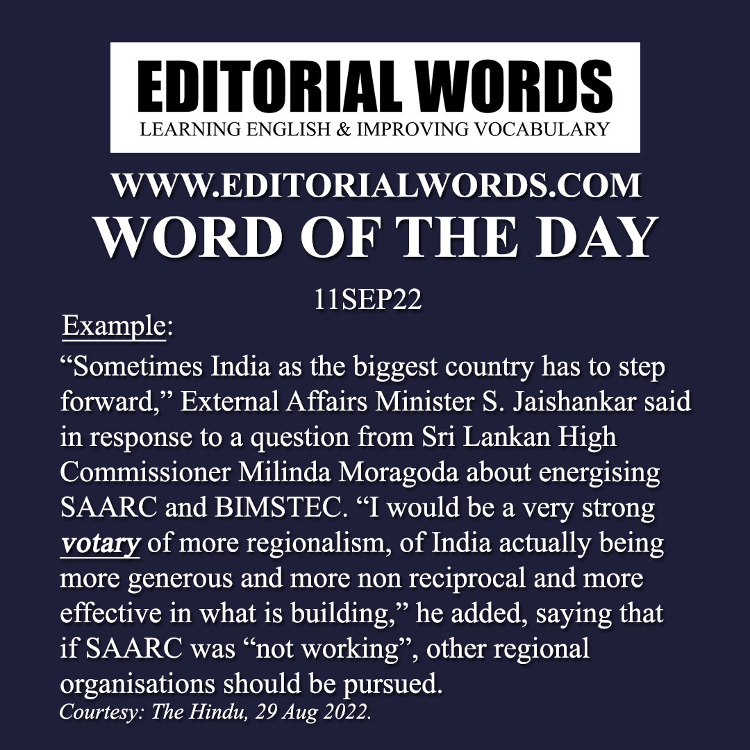 Word of the Day (votary)-11SEP22