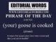 Phrase of the Day ((your) goose is cooked)-11OCT22