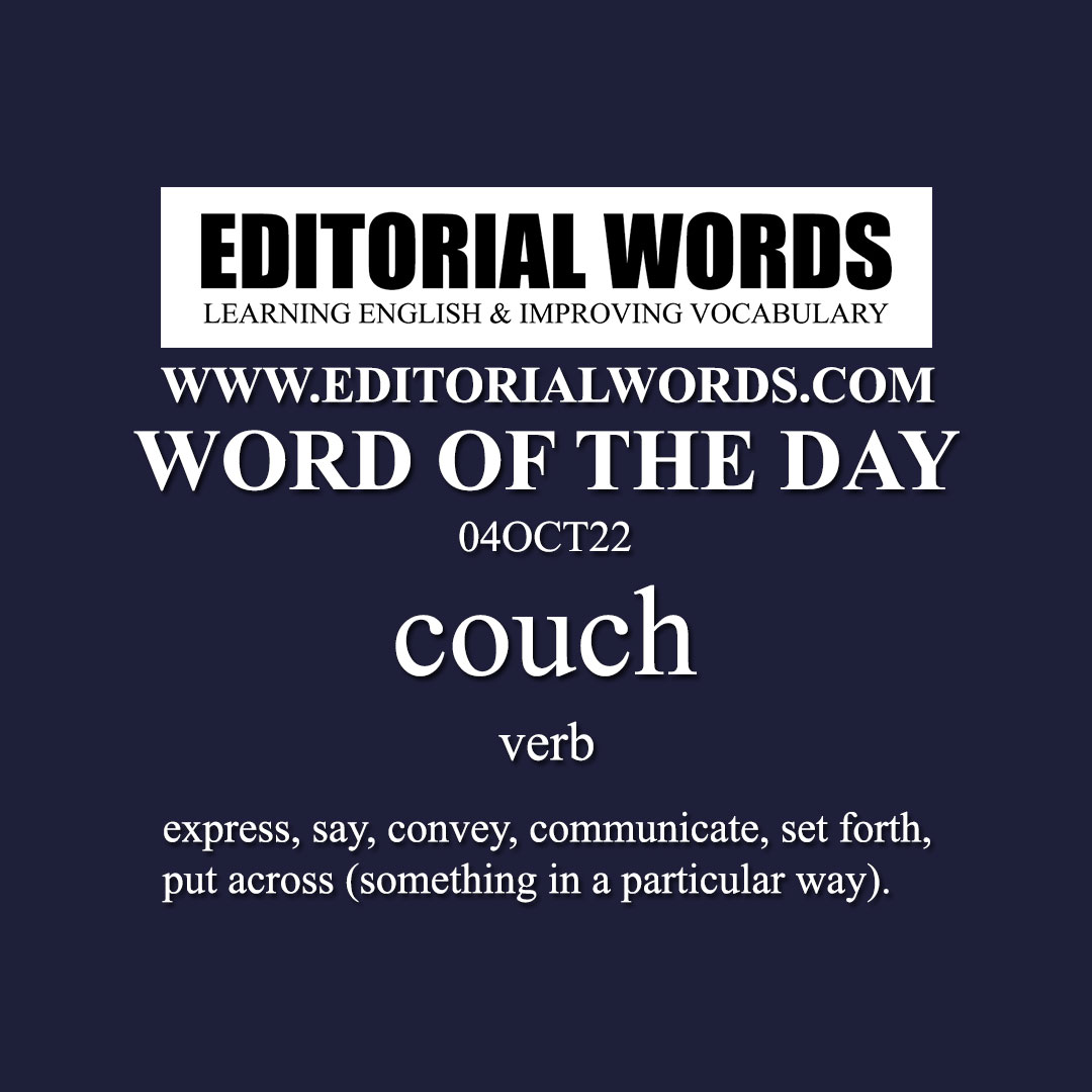 Word of the Day (couch)-04OCT22