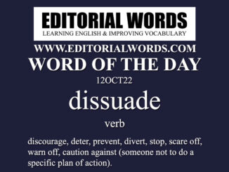 Word of the Day (dissuade)-12OCT22