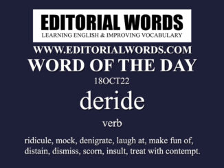 Word of the Day (deride)-18OCT22