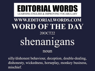 Word of the Day (shenanigans)-20OCT22