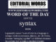 Word of the Day (syntax)-22OCT22