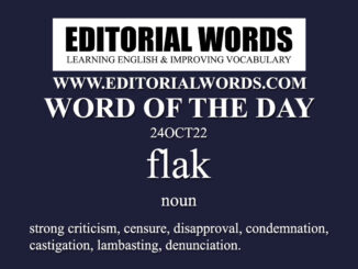 Word of the Day (flak)-24OCT22