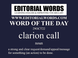 Word of the Day (clarion call)-29OCT22