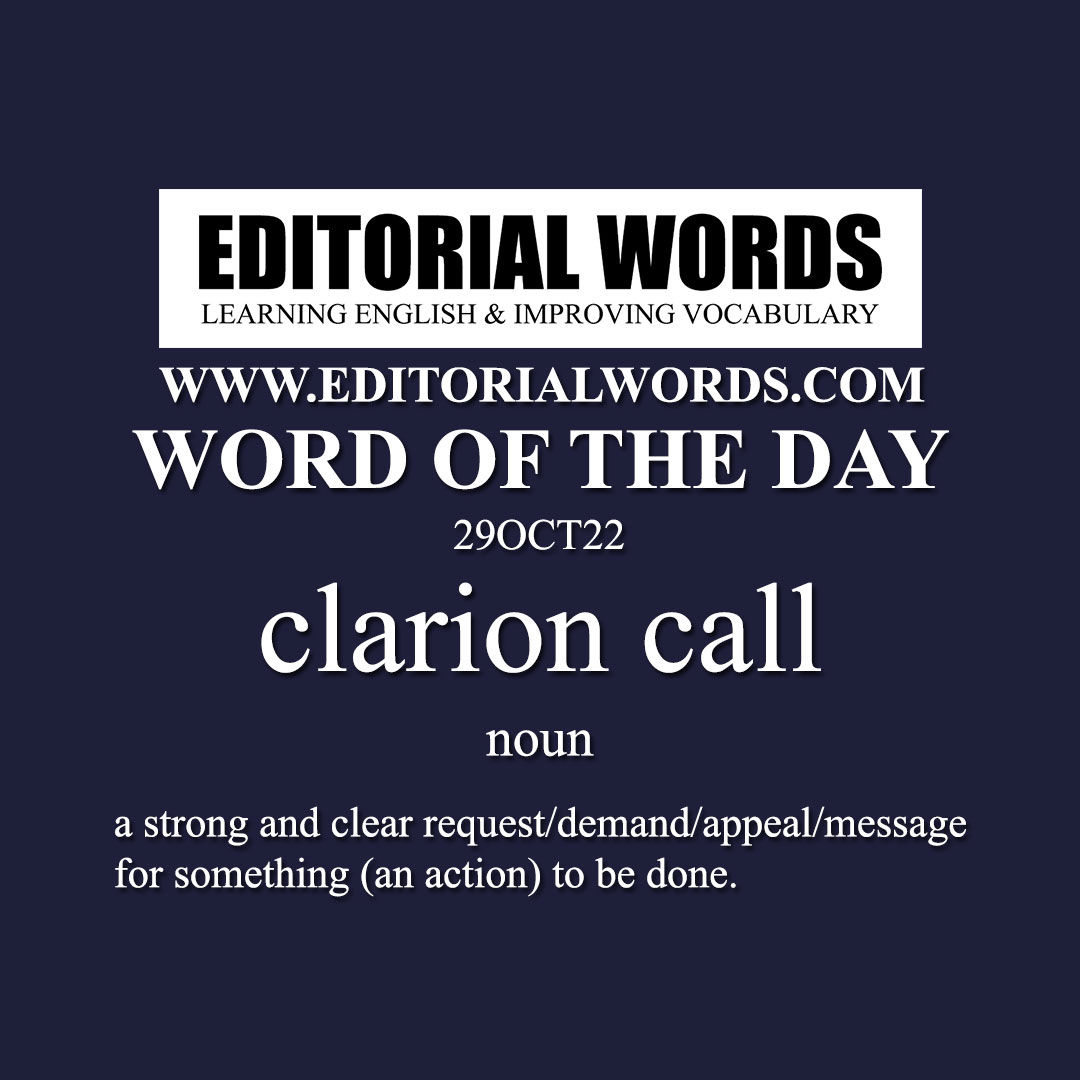 Word of the Day (clarion call)-29OCT22