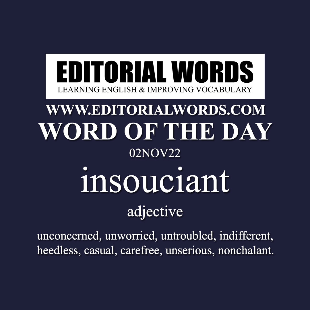Word of the Day (insouciant)-02NOV22