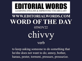 Word of the Day (chivvy)-03NOV22