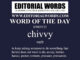 Word of the Day (chivvy)-03NOV22