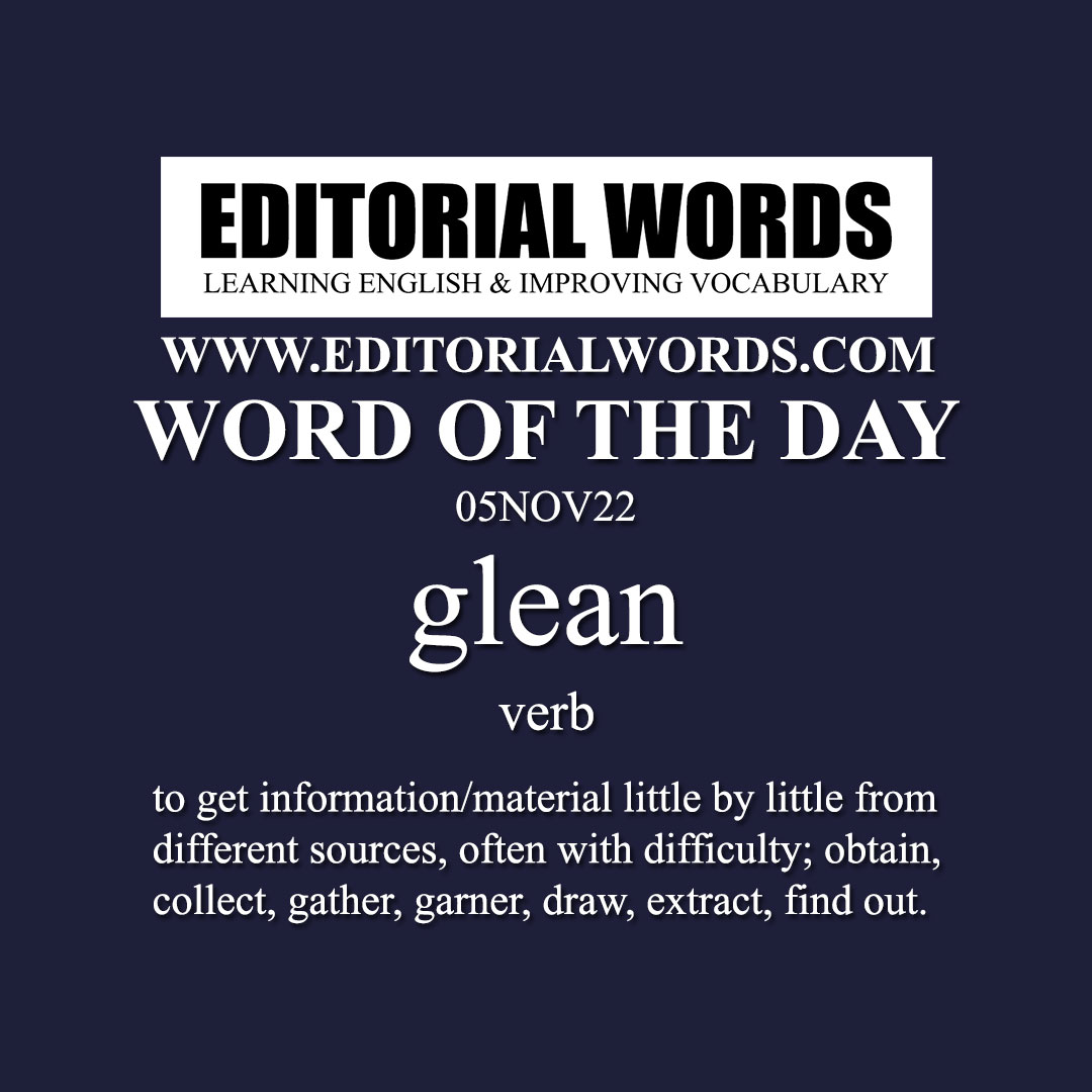 Word of the Day (glean)-05NOV22