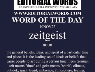 Word of the Day (zeitgeist)-10NOV22