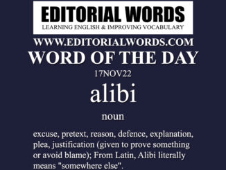 Word of the Day (alibi)-17NOV22