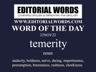 Word of the Day (temerity)-22NOV22