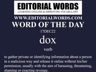 Word of the Day (dox)-17DEC22