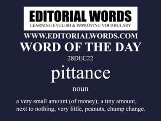 Word of the Day (pittance)-28DEC22