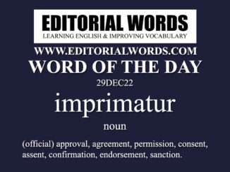 Word of the Day (imprimatur)-29DEC22