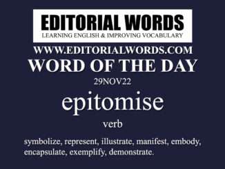 Word of the Day (epitomise)-29NOV22