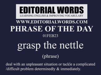Phrase of the Day (grasp the nettle)-01FEB23