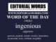 Word of the Day (ingenious)-17FEB23