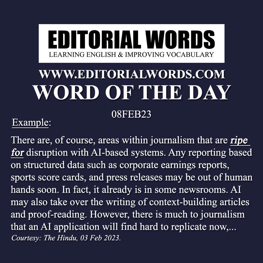 Word of the Day (ripe (for))-08FEB23