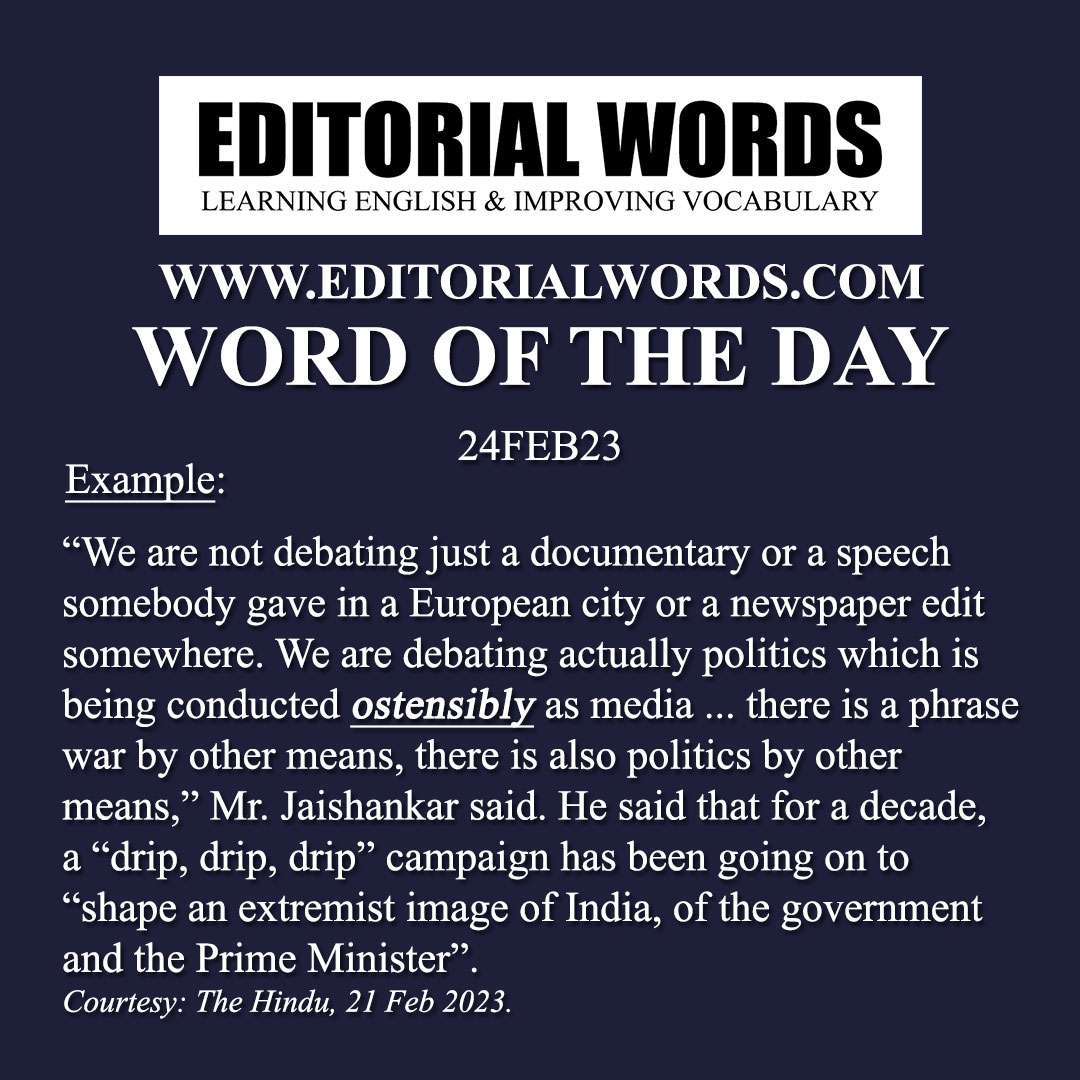 Word of the Day (ostensibly)-24FEB23