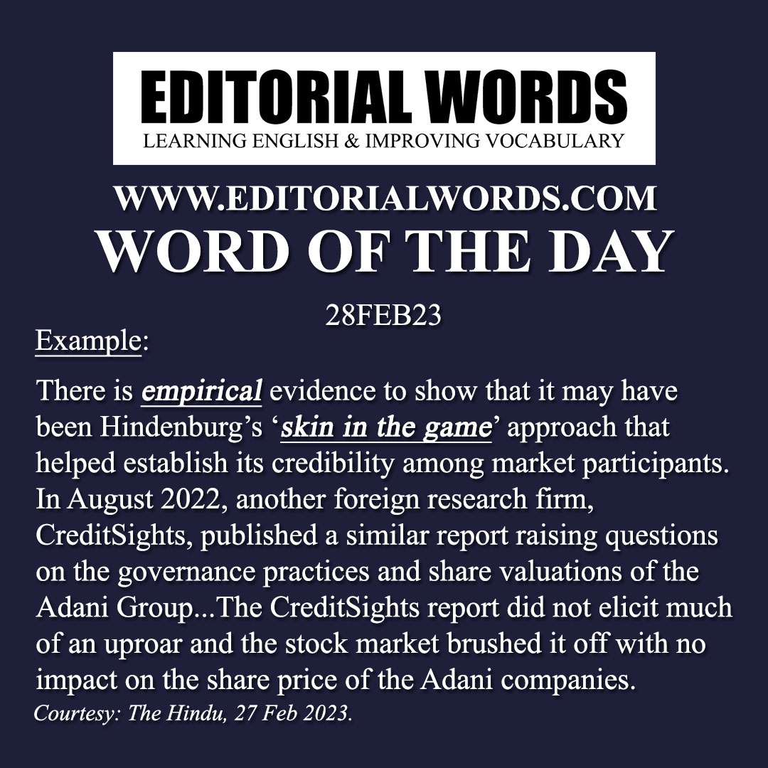 Word of the Day (empirical)-28FEB23