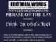 Phrase of the Day (think on one’s feet)-26MAR23