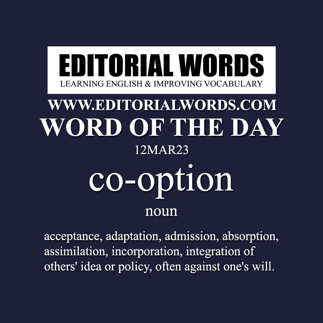 Word of the Day (co-option)-12MAR23