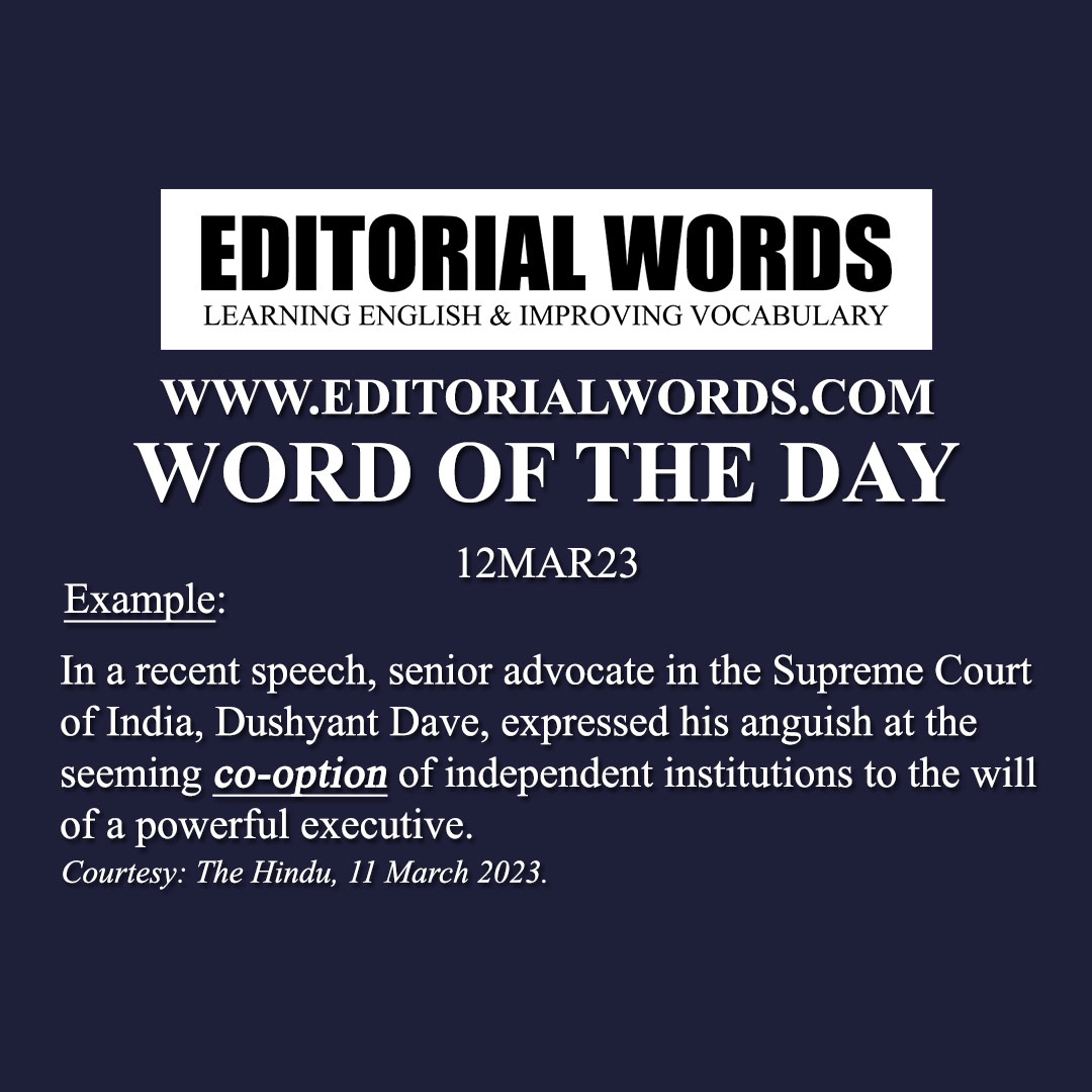 Word of the Day (co-option)-12MAR23