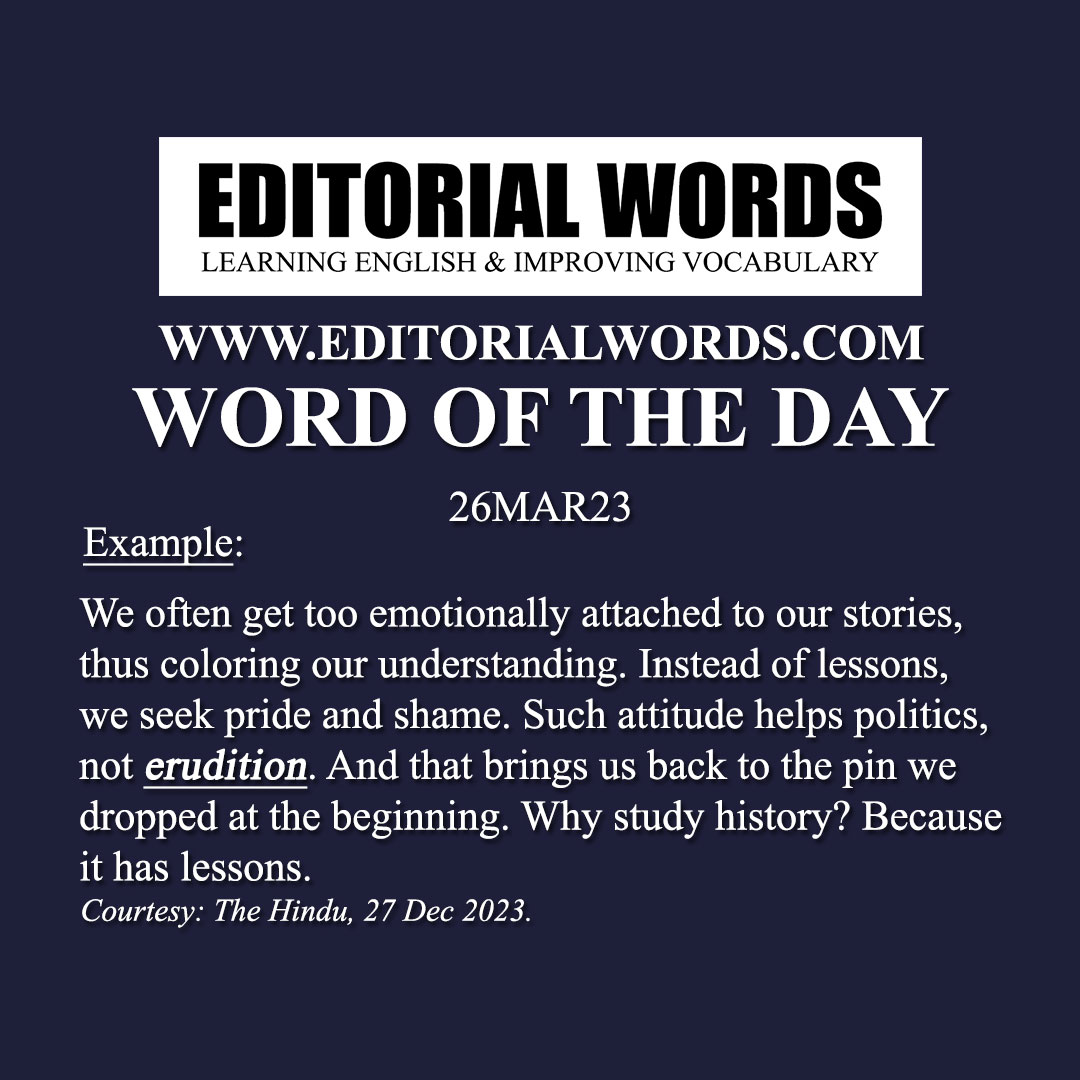 Word of the Day (erudition)-26MAR23