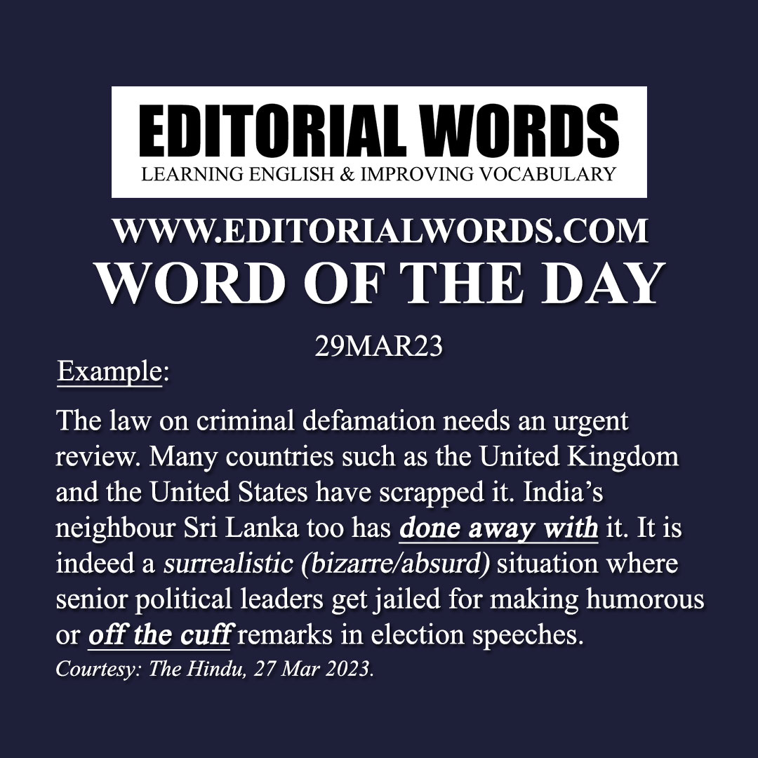 Word of the Day (do away with)-29MAR23