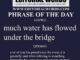 Phrase of the Day (much water has flowed under the bridge)-16APR23