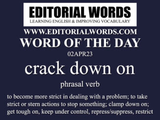 Word of the Day (crack down on)-02APR23
