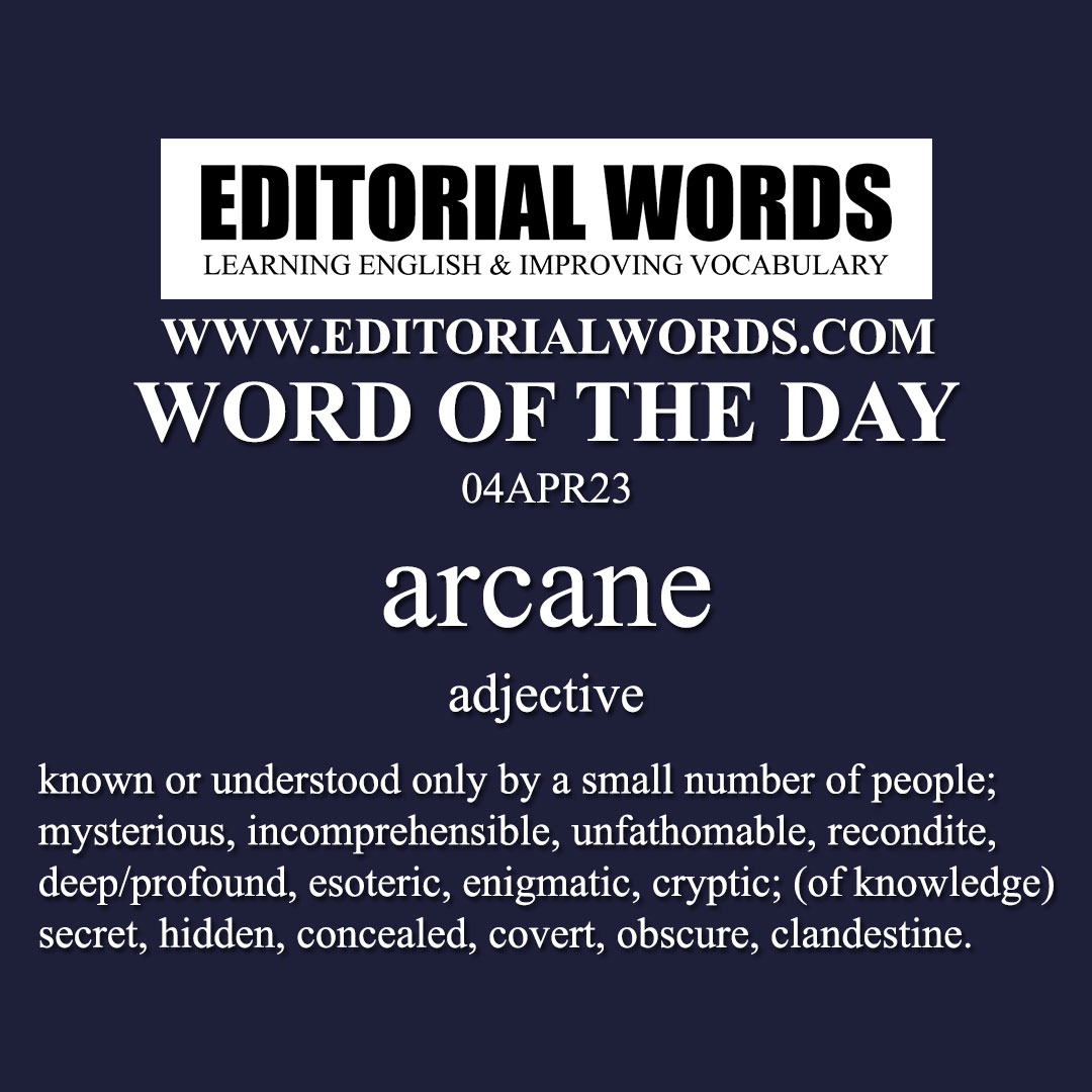 Word of the Day (arcane)-04APR23