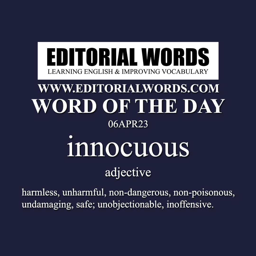 Word of the Day (innocuous)-06APR23