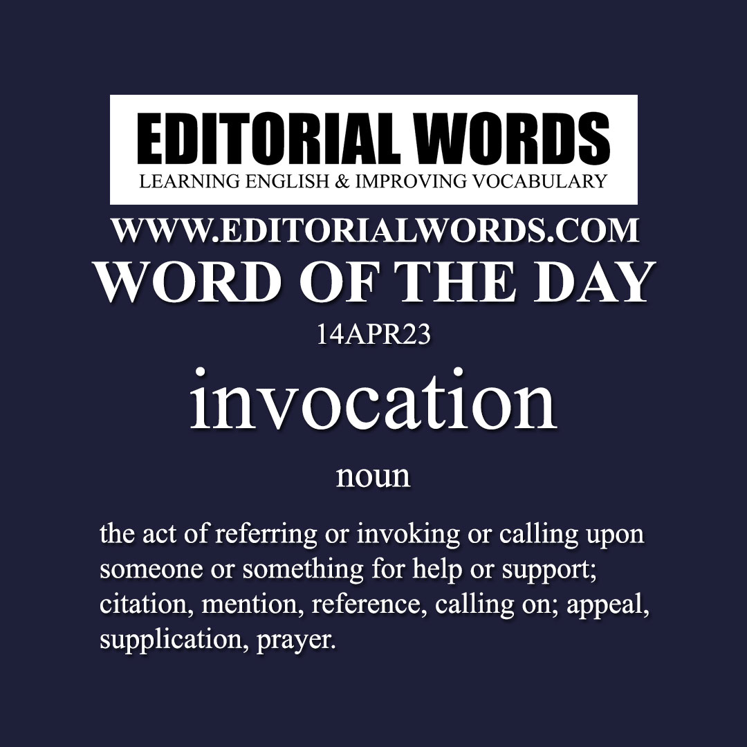 Word of the Day (invocation)-14APR23