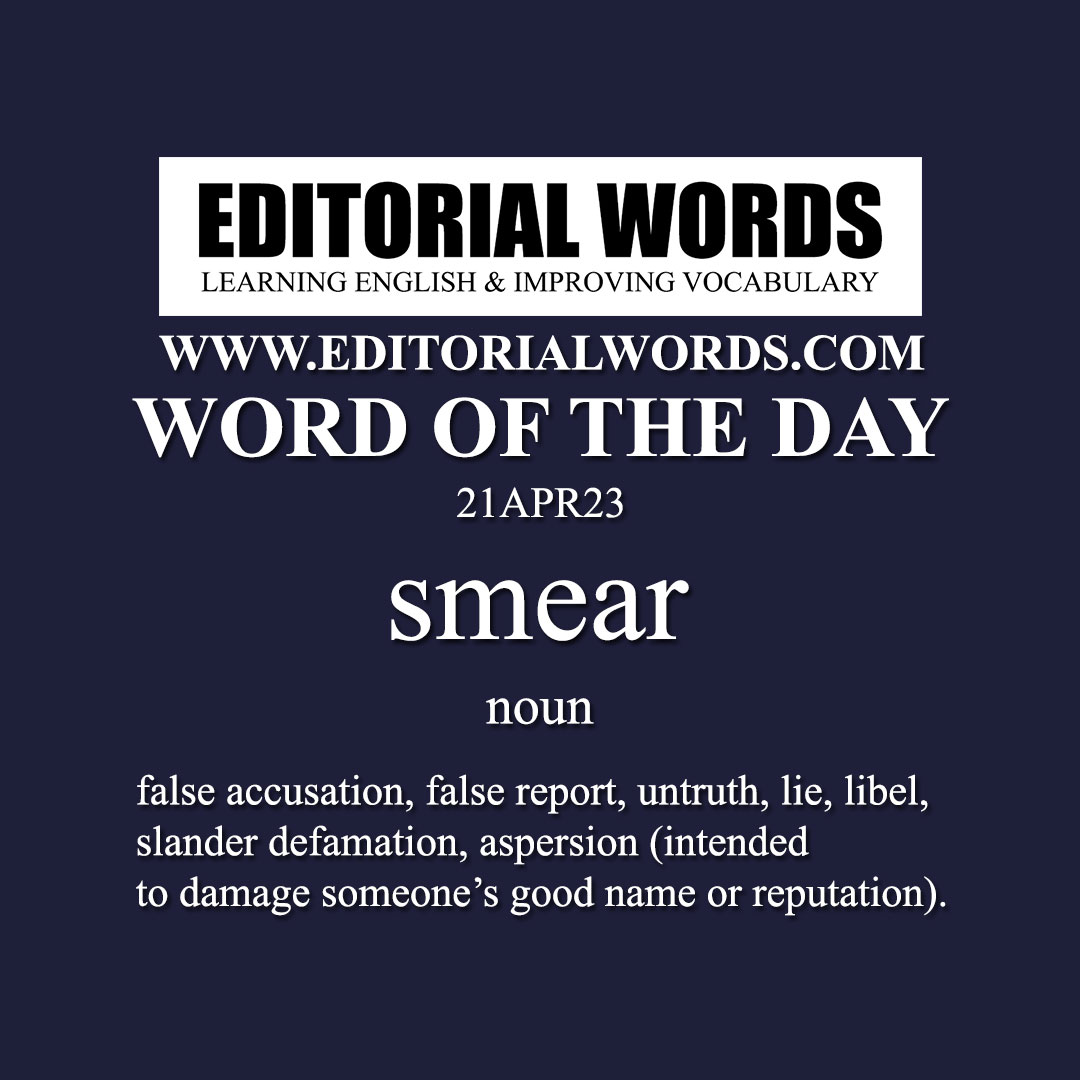 Word of the Day (smear)-21APR23 Word of the Day (smear)-21APR23