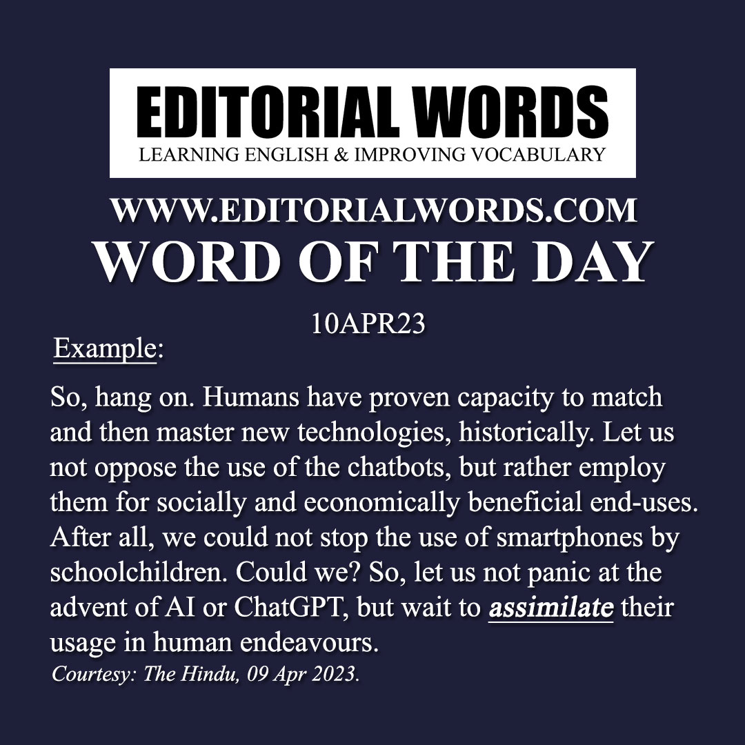 Word of the Day (assimilate)-10APR23