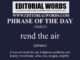 Phrase of the Day (rend the air)-13MAY23