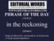Phrase of the Day (in the reckoning)-15MAY23