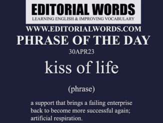 Phrase of the Day (kiss of life)-30APR23