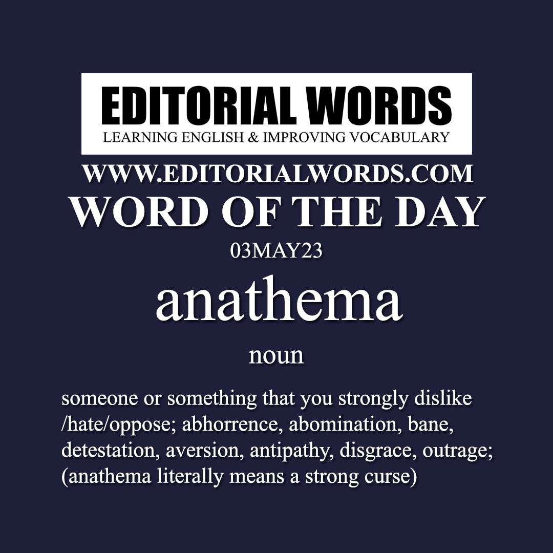 Word of the Day (anathema)-03MAY23