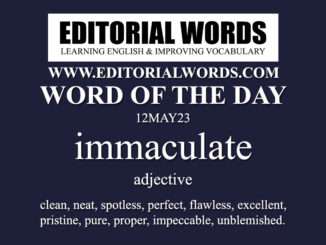 Word of the Day (immaculate)-12MAY23