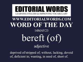 Word of the Day (bereft)-14MAY23