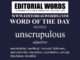 Word of the Day (unscrupulous)-01JUN23