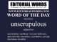 Word of the Day (unscrupulous)-01JUN23