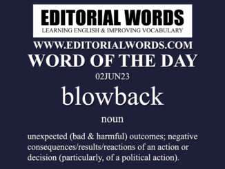 Word of the Day (blowback)-02JUN23